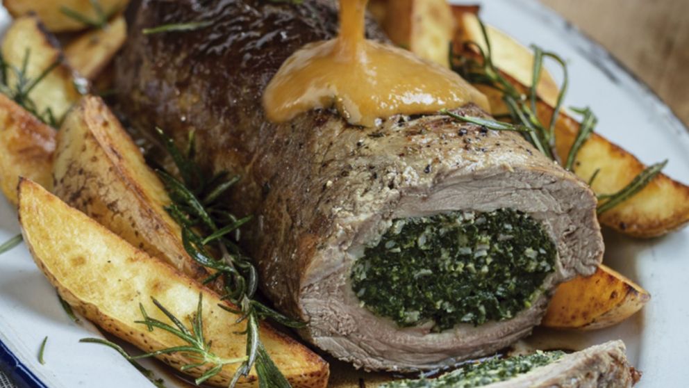 La colita de cuadril rellena se puede hacer al horno o a la parrilla.
