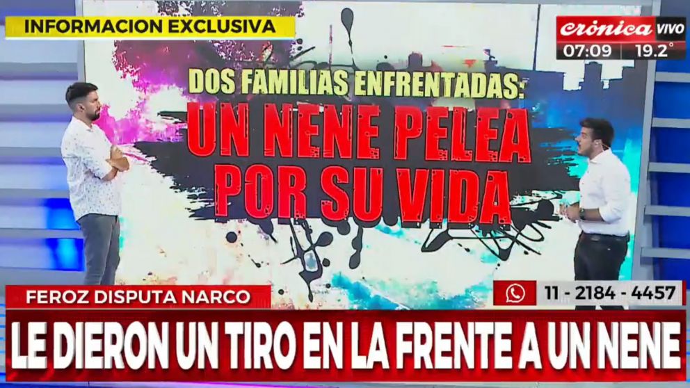 Balearon en la cabeza a un nene de 5 años durante una "guerra" entre dos familias narco.