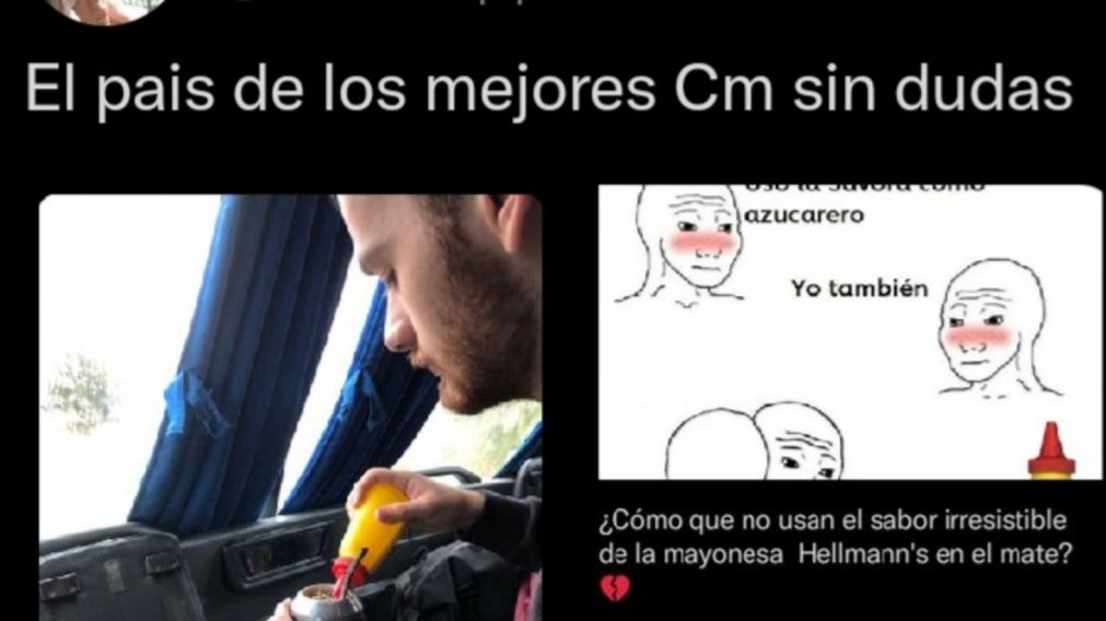 "El país de los mejores CM": el desopilante comentario sobre el mate que desató todo el ingenio argentino (imagen Twitter).