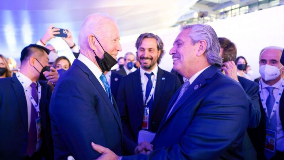Joe Biden y Alberto Fernández, en la última cumbre del G20.