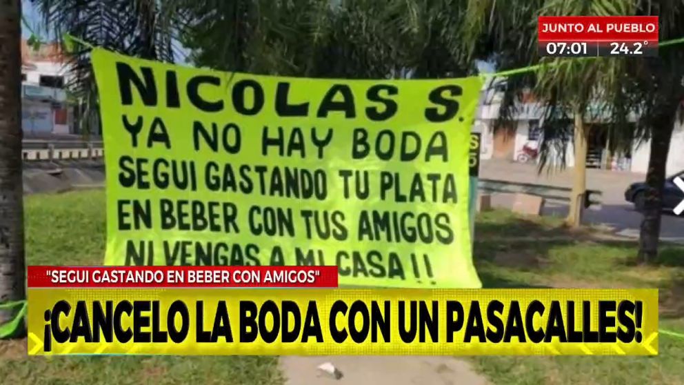 Una novia de Santa Cruz de la Sierra, Bolivia, llegó al límite de su paciencia esta semana y puso un contundente pasacalles.