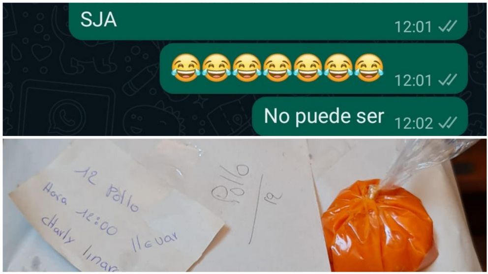 El mensaje de WhatsApp que se volvió viral en Twitter.