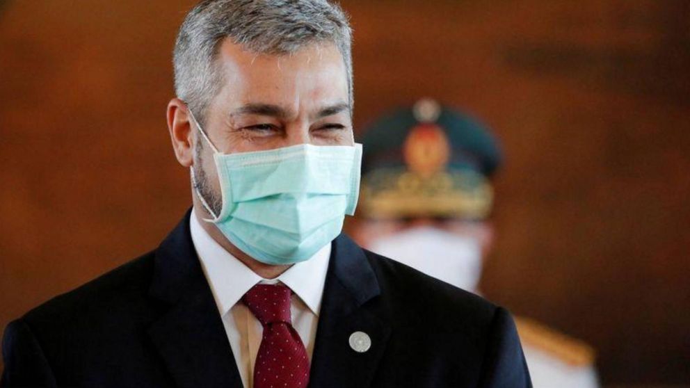 Mario Abdo Benítez, presidente de Paraguay dio positivo de coronavirus.