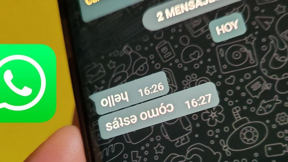 Ahora podrás escribir mensaje "al revés" en WhatsApp.