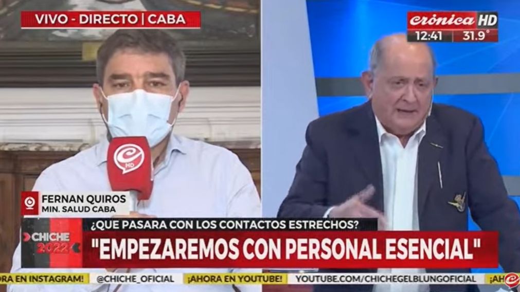 Quir�s se refiri� a la nueva ola de coronavirus en una entrevista con Chiche Gelblung.