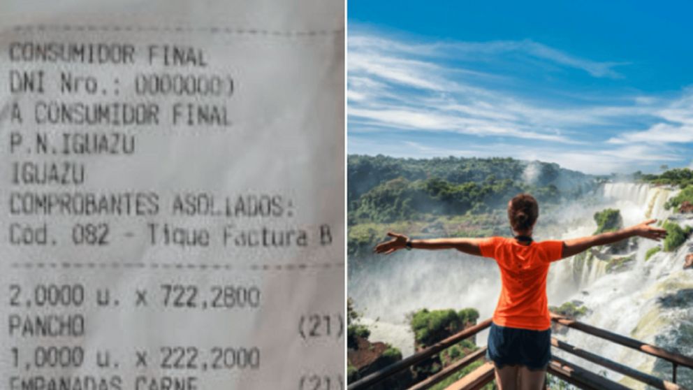 �Precios robados�: pidi� dos panchos en Parque Iguaz� y qued� horrorizada cuando le lleg� el ticket.