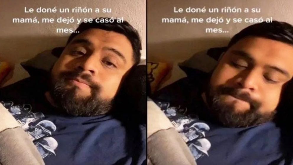 Un joven le donó un riñón a su suegra, pero al poco tiempo su novia lo dejó y se casó con otro (imagen captura vídeo).