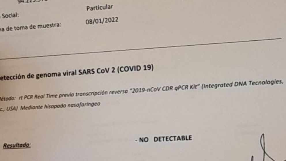 Este es uno de los certificados falsos que fue secuestrado por los investigadores.