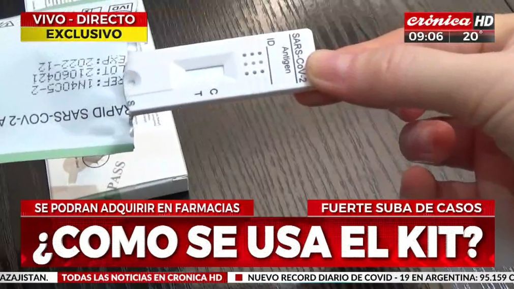 El "test casero" tiene una alta efectividad para detectar el coronavirus (Captura de TV).
