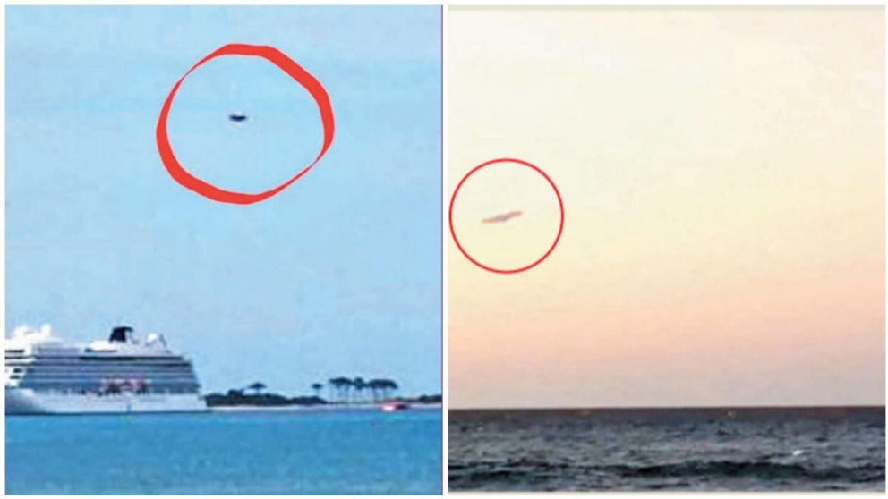 Los ovnis captados sobre el mar en Uruguay y en Venezuela.