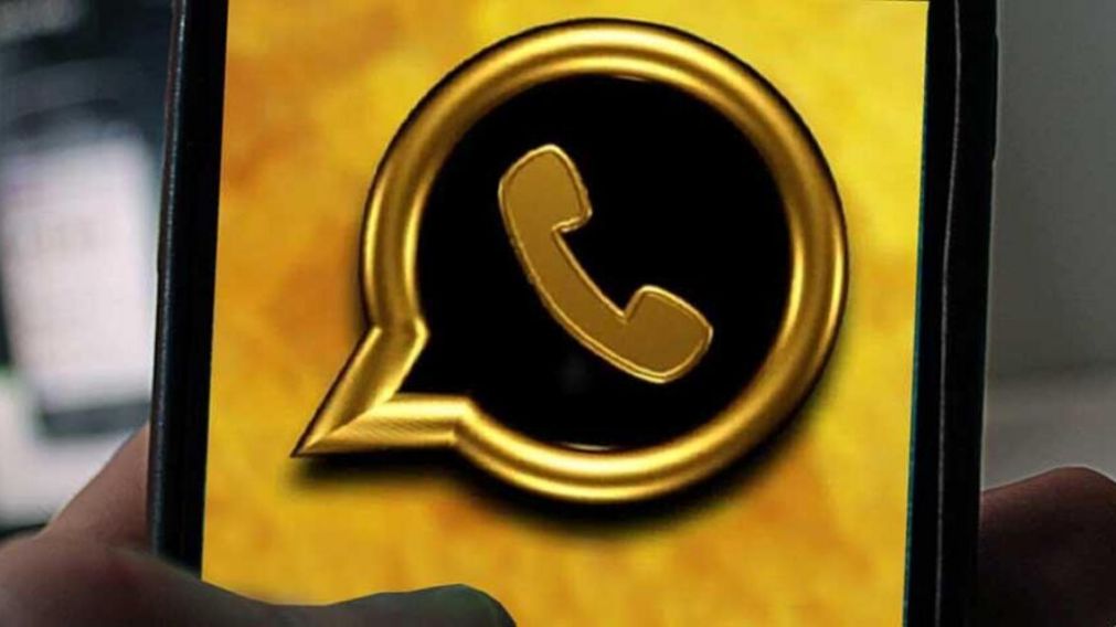 El ícono dorado de WhatsApp es ideal para celebrar la llegada de Año Nuevo.