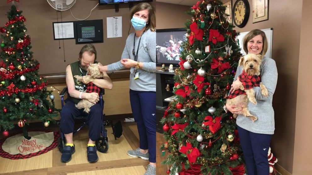 Una enfermera se enteró que su paciente perdió a su perro, lo buscó y logró darle una gran alegría (imagen Instagram).