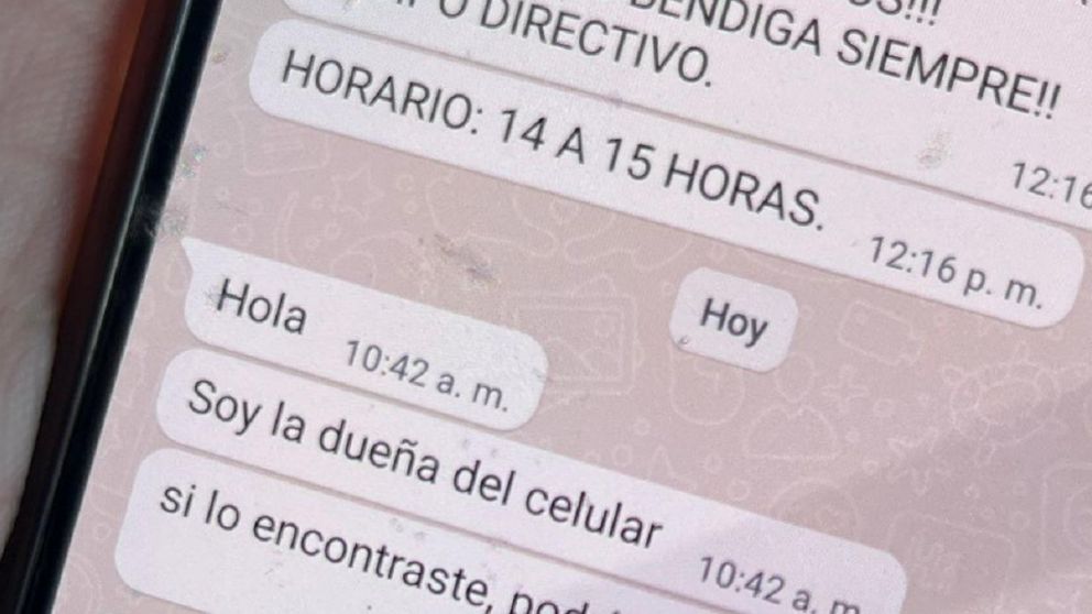 El gracioso mensaje que le envió una señora al presunto ladrón de su celular.