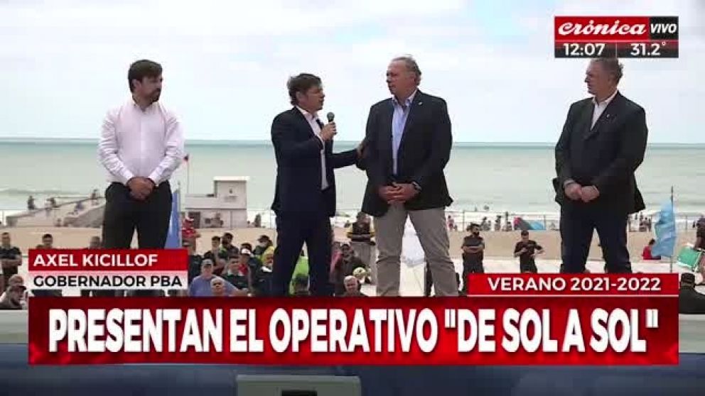 Axel Kicillof presentó el operativo "De sol a sol".