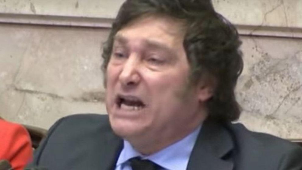 Javier Milei se mostr� en�rgico y se qued� sin voz (Captura de video).