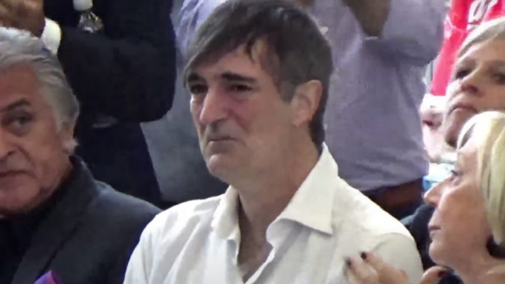 Esteban Bullrich durante el acto de River.
