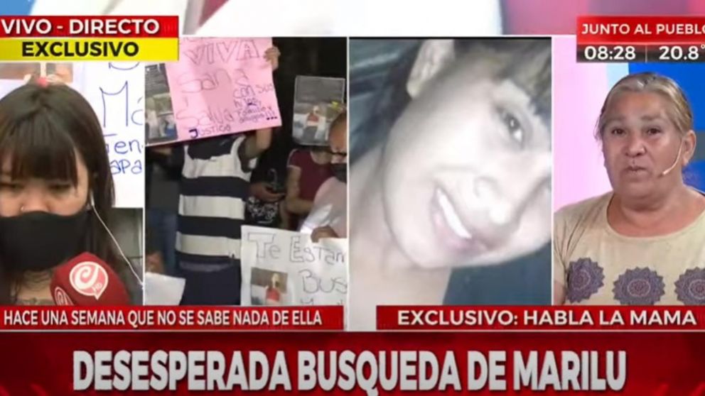 "Marilú" fue vista por última vez a pocos metros de su casa, situada en la localidad bonaerense de Luis Guillón.