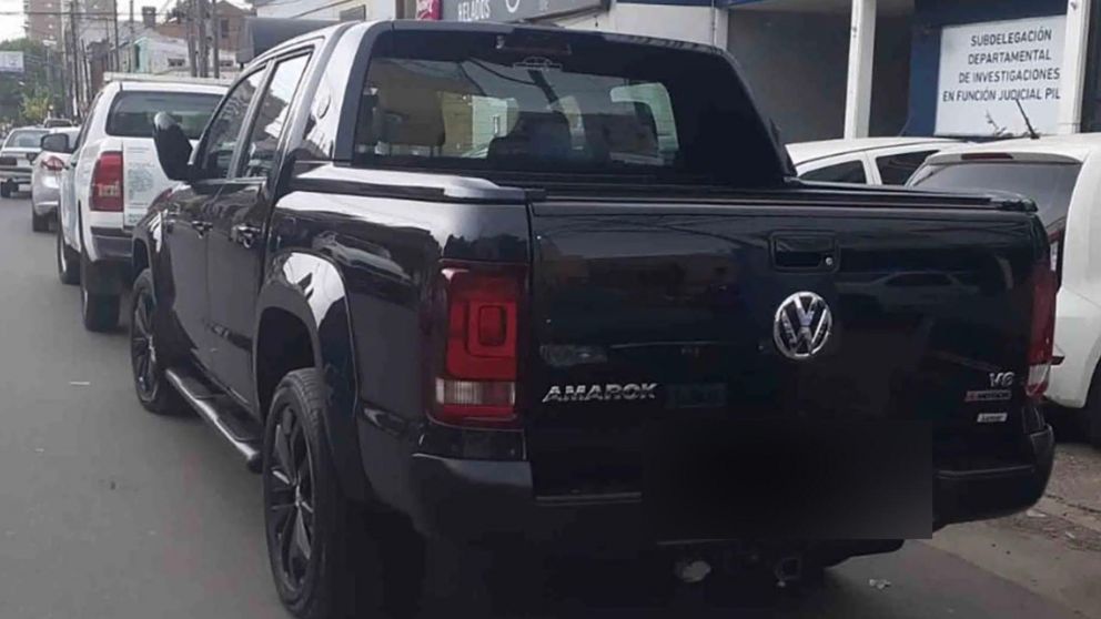 La camioneta robada en la localidad bonaerense de Haedo.