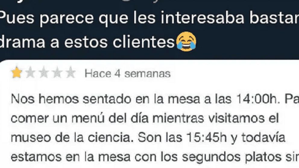 El comensal contó la insólita demora que le hizo vivir el mozo de un restaurante y se volvió viral.