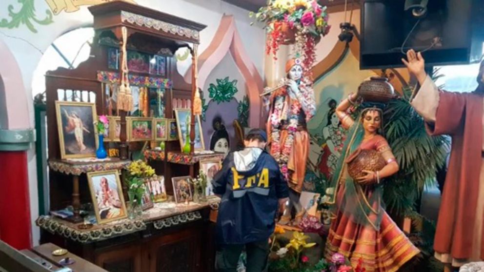 El templo de la organización Abba Krishna, en el límite entre La Matanza y Merlo.