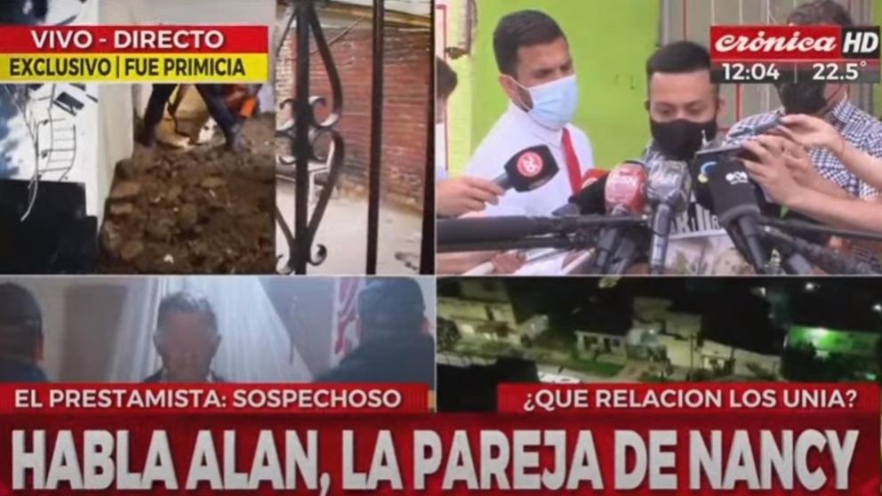 Alan Leguizamón (30), novio de la víctima, habló con la prensa este mediodía.