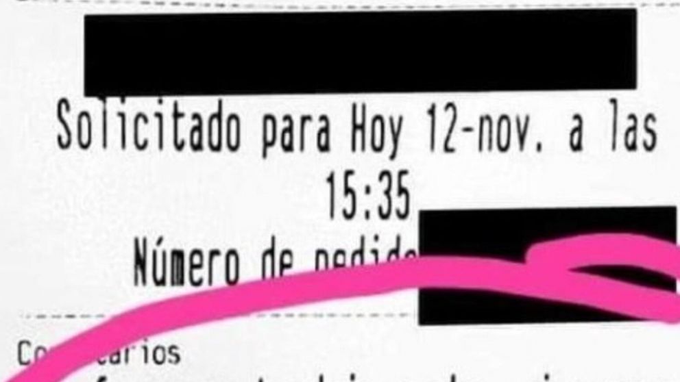 El desopilante comentario en el ticket se hizo viral en Twitter.