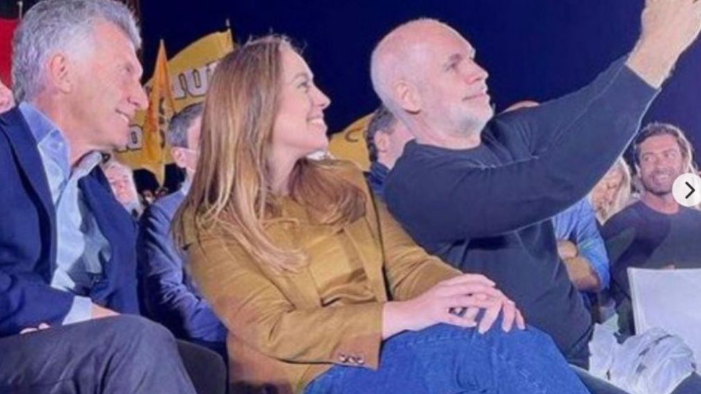 Macri, Vidal y Rodríguez Larreta, en el acto del cierre de campaña de Juntos por el Cambio en la Ciudad.