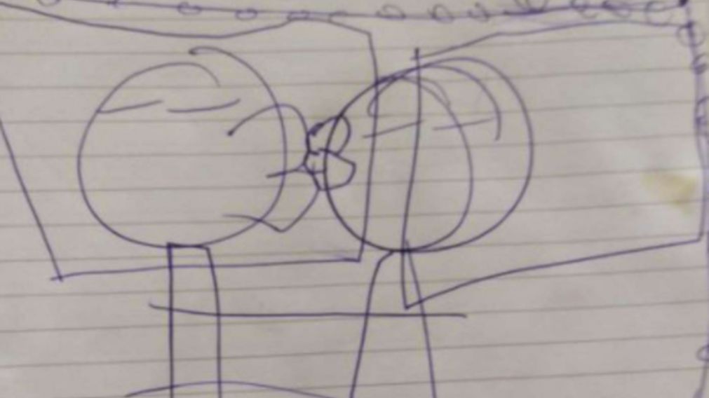 El dibujo del horror. Clave en la causa que se investiga por abuso sexual.