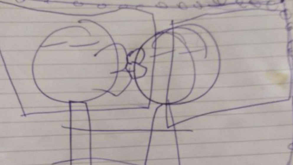 El dibujo del horror. Clave en la causa que se investiga por abuso sexual.