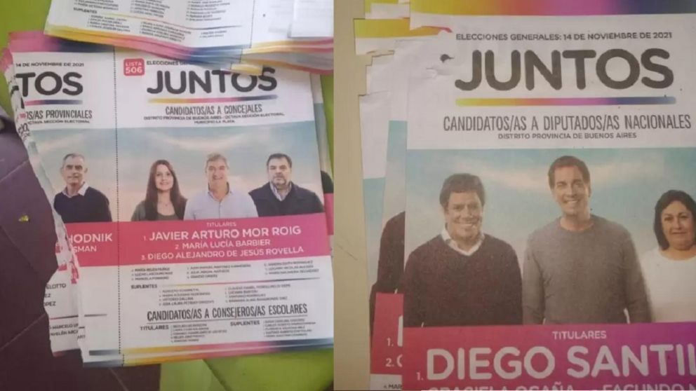 Parte de las boletas adulteradas de Juntos por el Cambio.