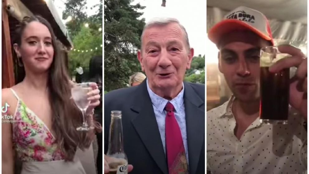 "Casamiento en familia": el vídeo del antes y después de los invitados que es viral en TikTok (imagen captura vídeo).