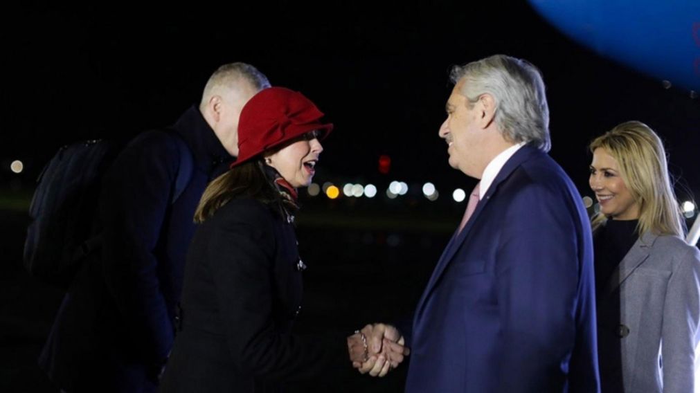 Alberto Fern�ndez, al llegar a Escocia para participar de la cumbre clim�tica del COP26.