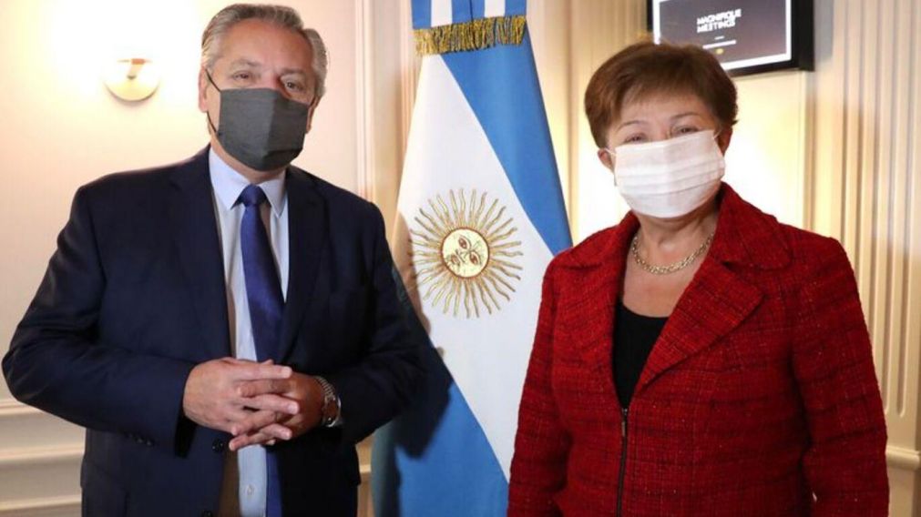 Alberto Fern�ndez y una reuni�n importante con Kristalina Georgieva (Archivo).