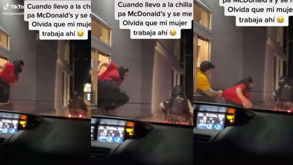 La secuencia en la que se ve cómo la mujer intentó perseguir a su novio infiel.