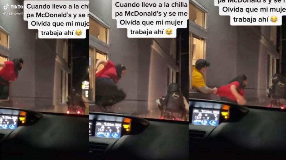 La secuencia en la que se ve cómo la mujer intentó perseguir a su novio infiel.