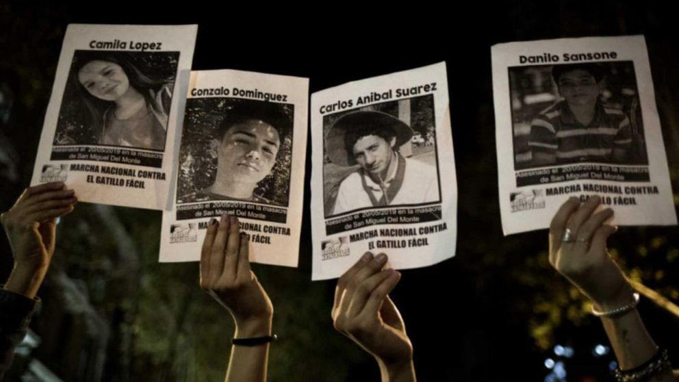 Las víctimas de la masacre de San Miguel del Monte.