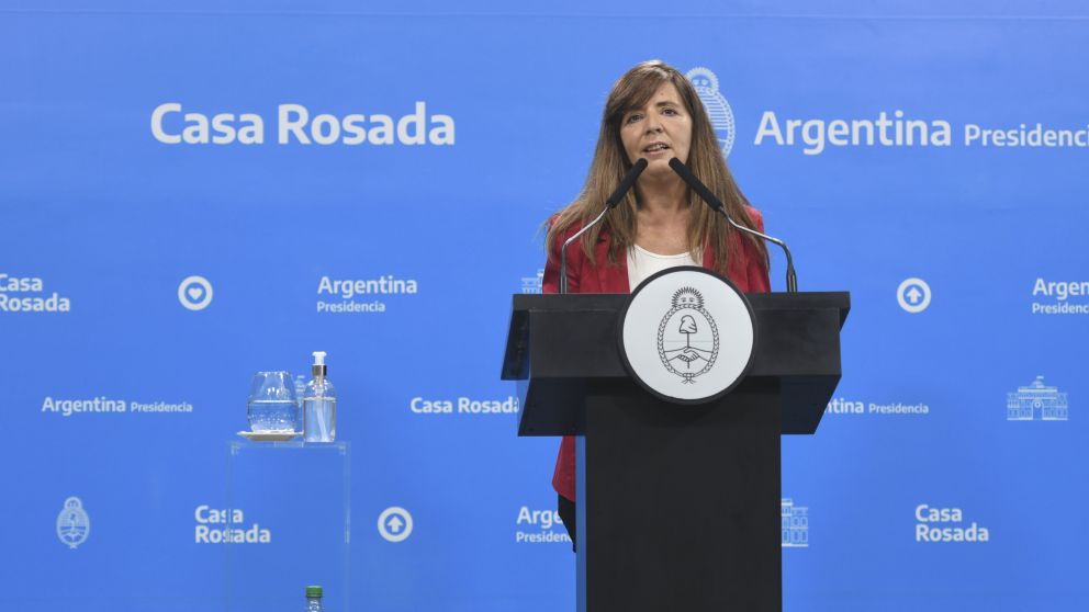 Gabriela Cerruti abordó diversos temas en su primera conferencia de prensa (TÉLAM).