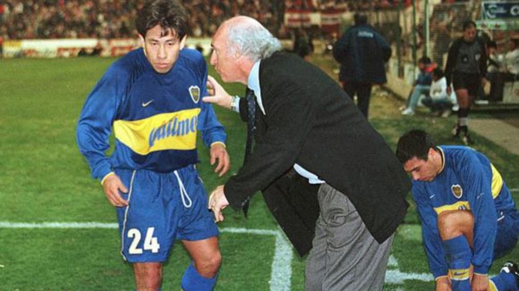 El "Chino" Pereda durante su paso por Boca Juniors, bajo la dirección de Carlos Bianchi.