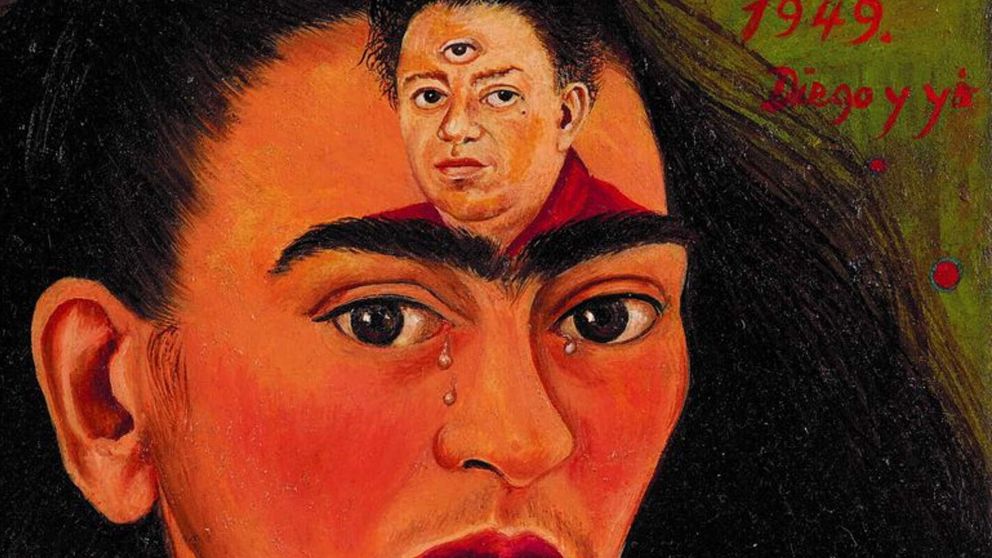 "Diego y yo" fue pintado por Frida Kalho en momentos del amor tumultuoso con Rivera.