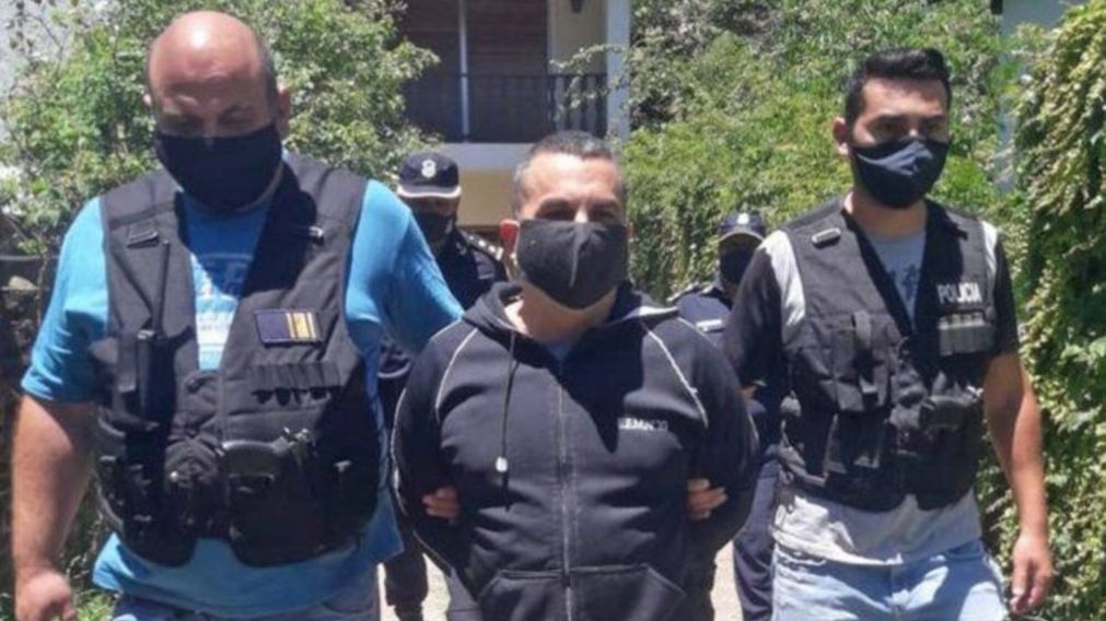 Fabián Tablado en uno de los traslados para declarar.