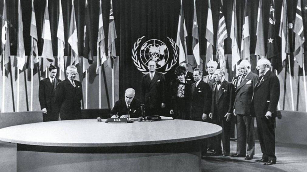 La Organización de las Naciones Unidas (ONU) se fundó en 1945.