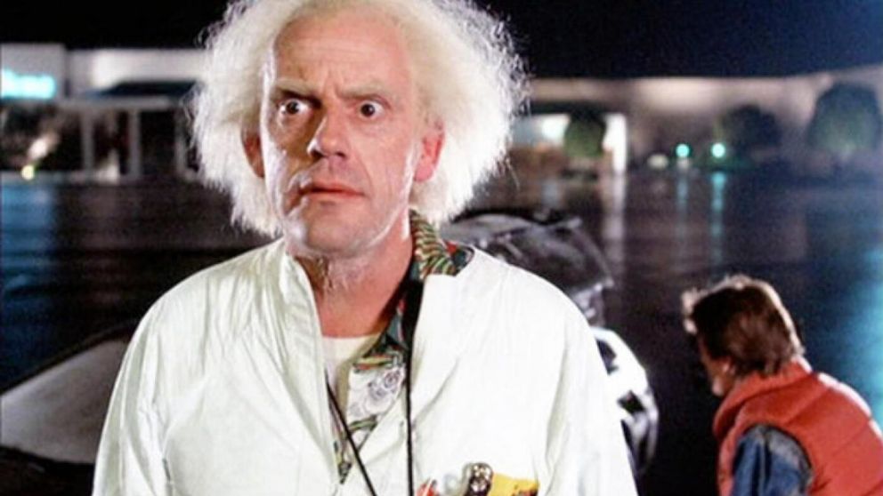 Christopher Lloyd en "Volver al futuro".