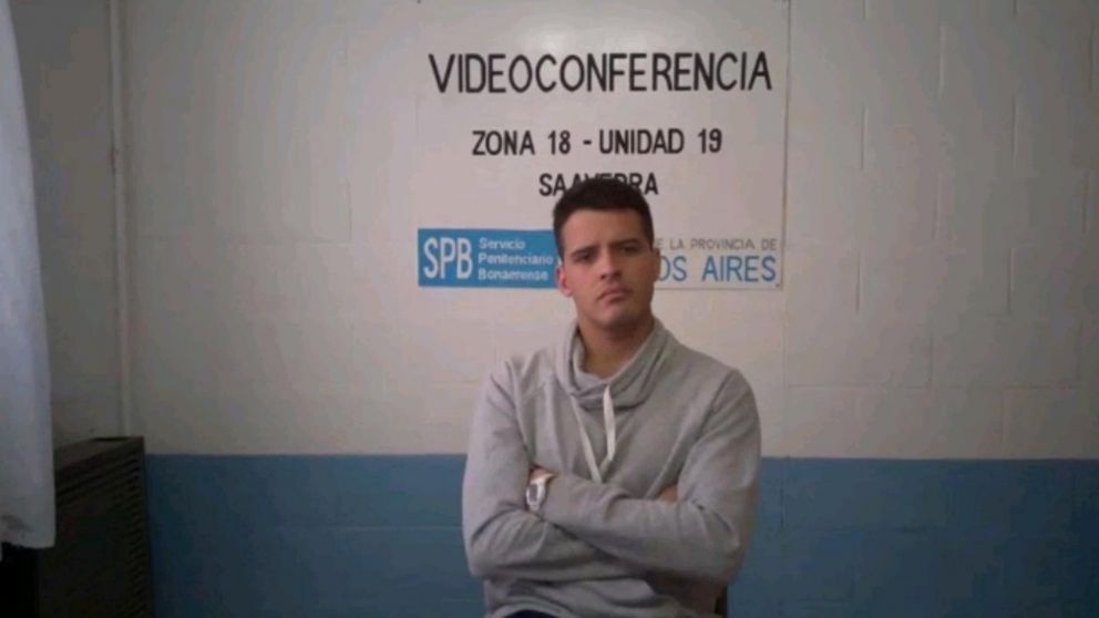 El jugador estuvo en la audiencia de manera virtual desde el penal