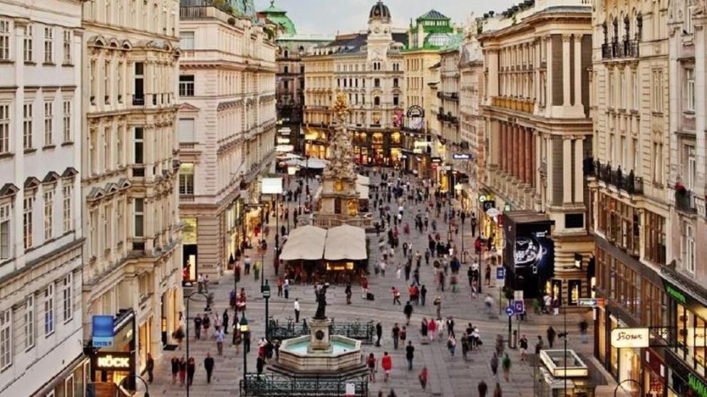 El centro de Viena, la capital de Austria.
