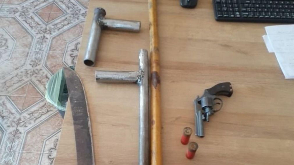 Las cosas secuestradas durante el enfrentamiento.