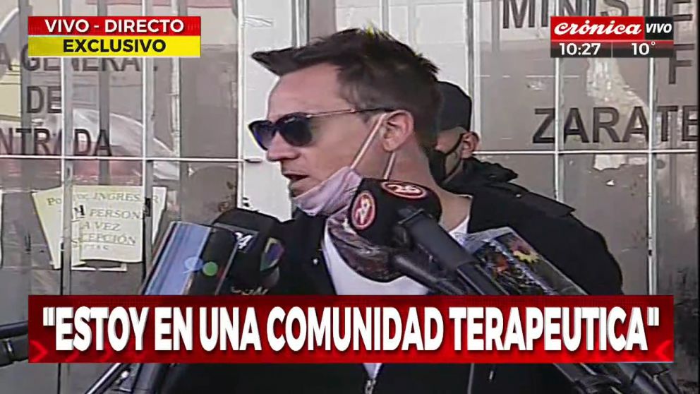 Chano habló desde la puerta de la Fiscalia que investiga el caso que lo tiene como protagonista (Captura de pantalla).