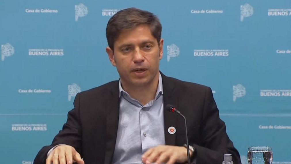 Axel Kicillof, gobernador de Buenos Aires, al realizar los anuncios sobre el plan de vacunación (Captura de pantalla).