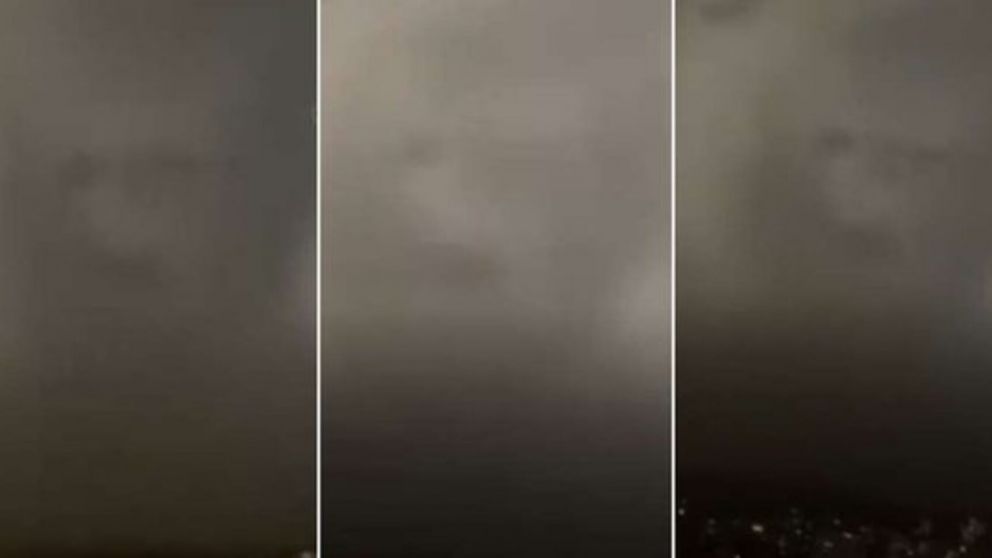 En medio de una tormenta en Tuqu�a se form� una nube con "apariencia humana", que se viraliz� en las redes (imagen captura v�deo).