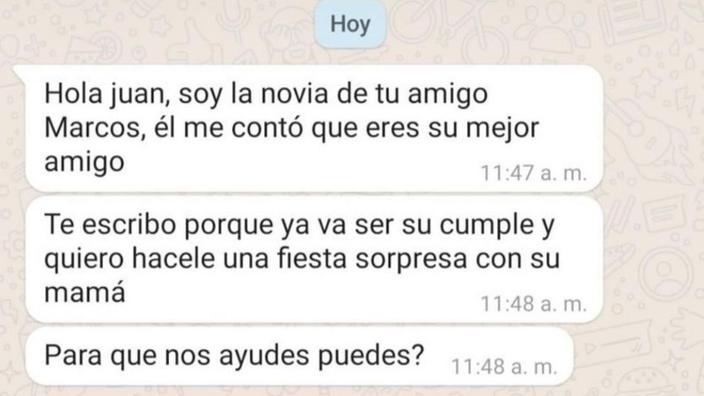 Le escribió "la novia" de su mejor amigo, él "confundió" su nombre y la excusa fue brillante (Twitter).