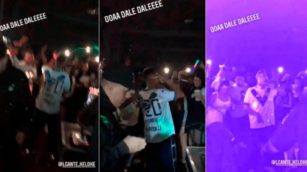 Las historias que subió L-Gante en la fiesta entre barras de Vélez a comienzos de este año (Archivo).